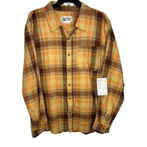 NWT Marmot Men's Fairfax Novelty Light Weight Flannel Tangelo Large